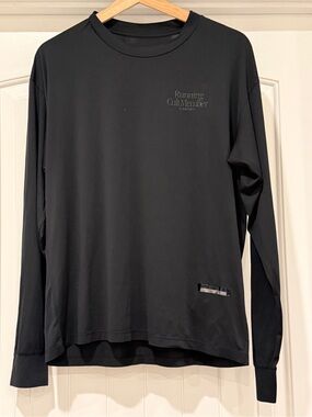 Men's Long-Sleeve Running Tee - Black Size Small